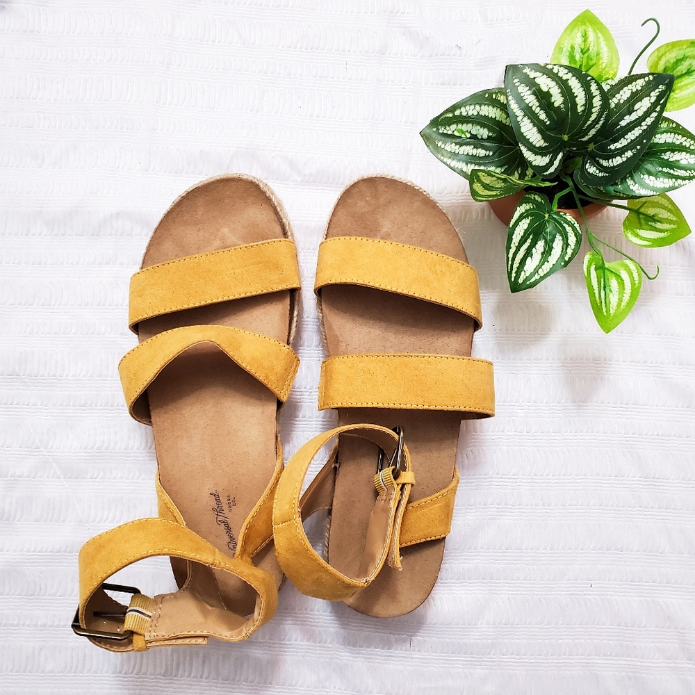 SOLD Mustard Universal Thread Espadrilles Sandals